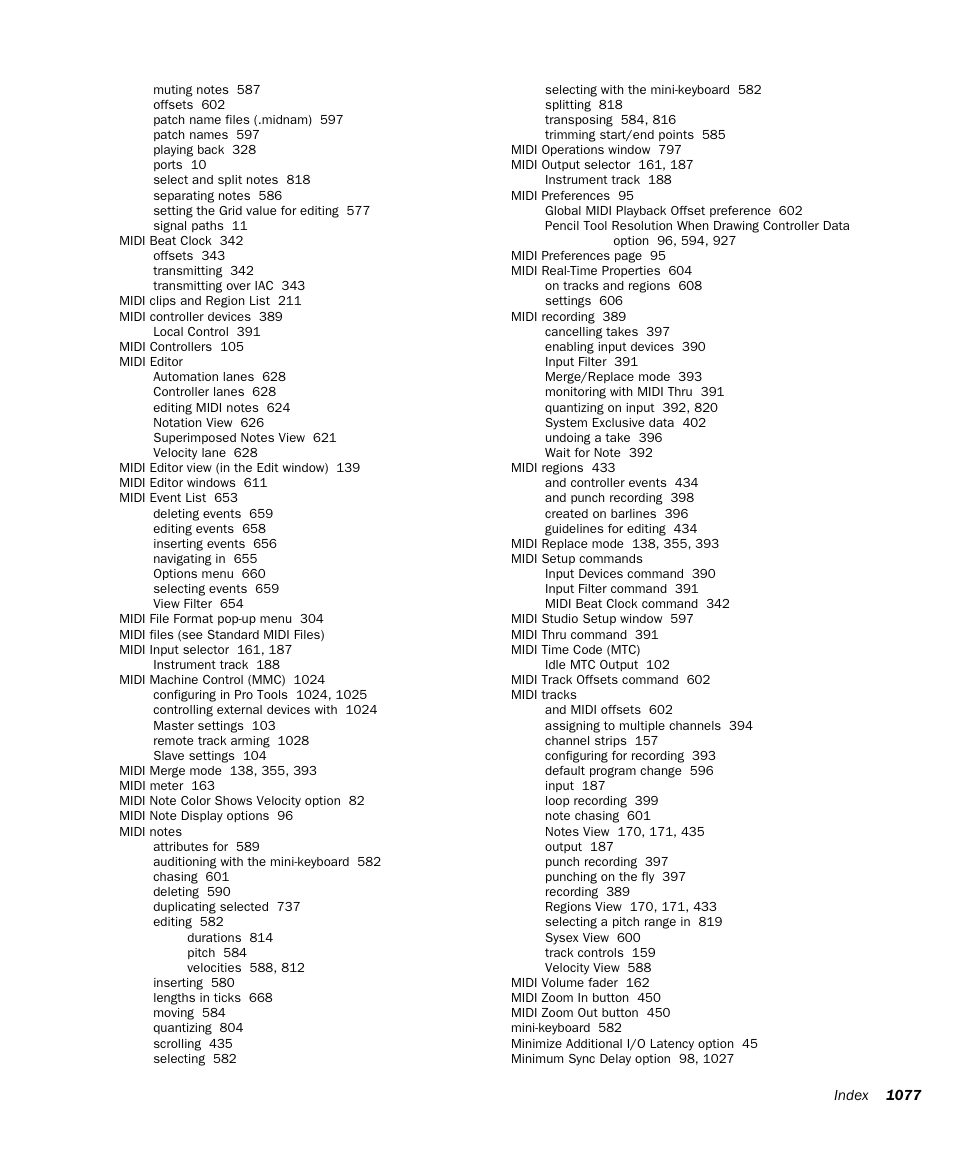 M-AUDIO Pro Tools Recording Studio User Manual | Page 1095 / 1112