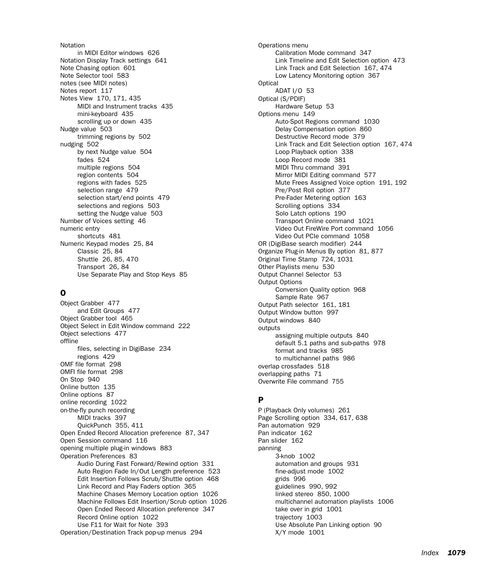 M-AUDIO Pro Tools Recording Studio User Manual | Page 1097 / 1112