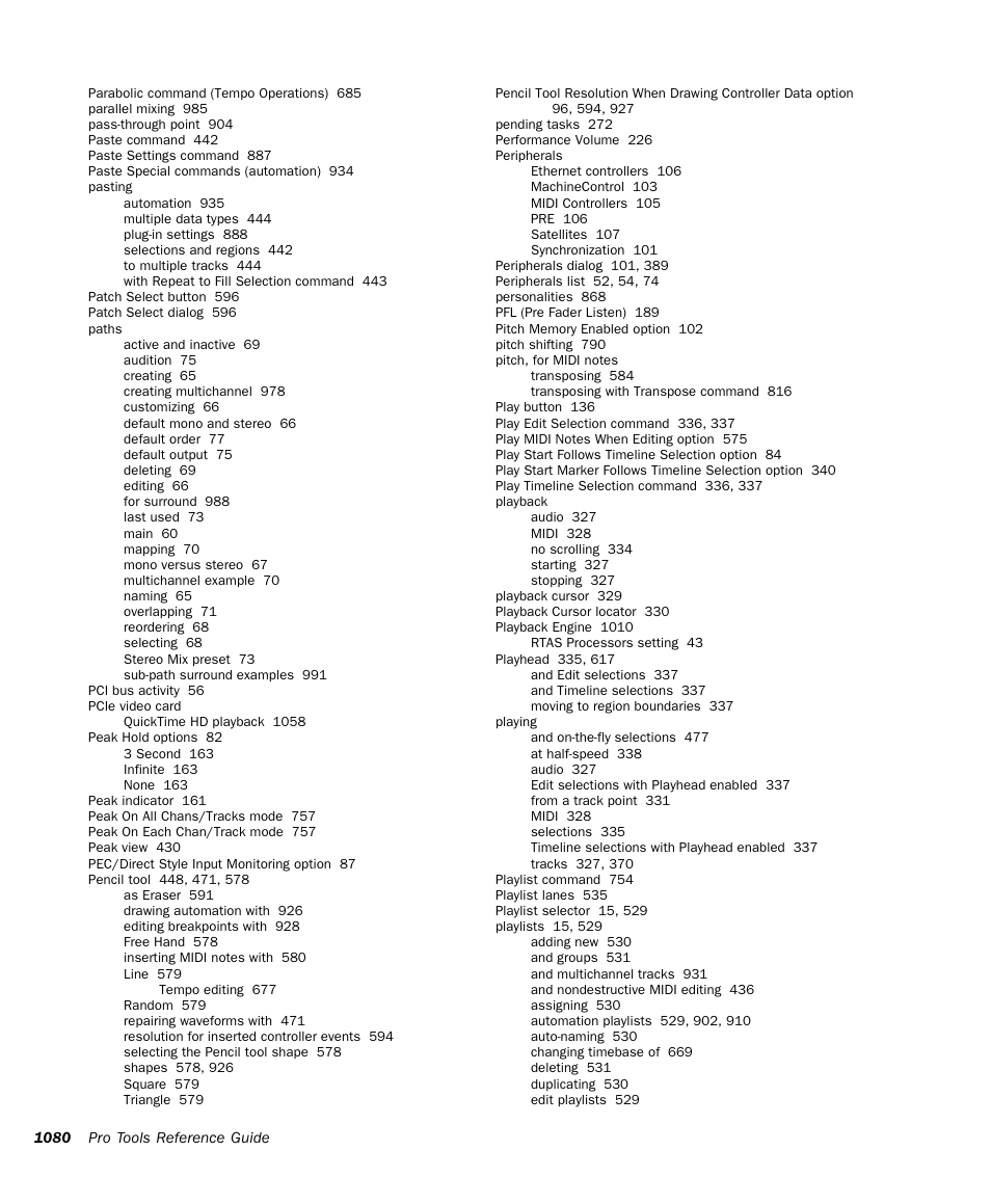 M-AUDIO Pro Tools Recording Studio User Manual | Page 1098 / 1112