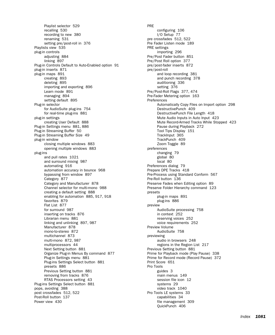 M-AUDIO Pro Tools Recording Studio User Manual | Page 1099 / 1112