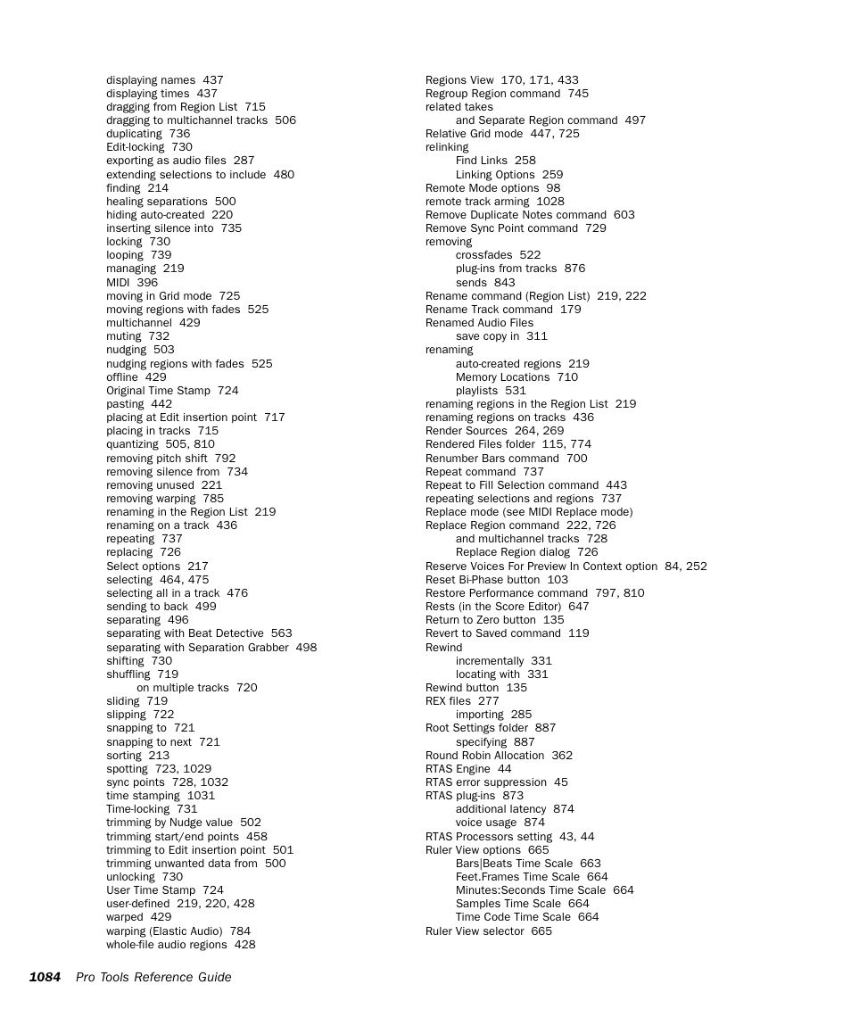 M-AUDIO Pro Tools Recording Studio User Manual | Page 1102 / 1112