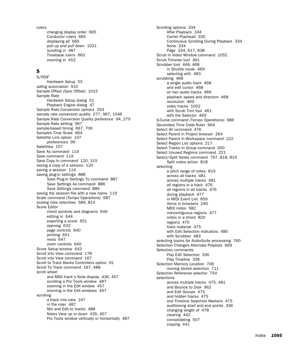 M-AUDIO Pro Tools Recording Studio User Manual | Page 1103 / 1112