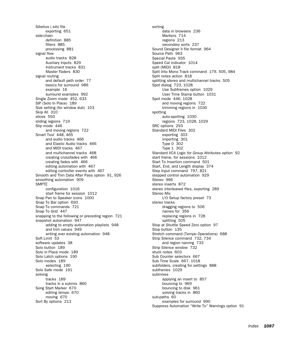 M-AUDIO Pro Tools Recording Studio User Manual | Page 1105 / 1112