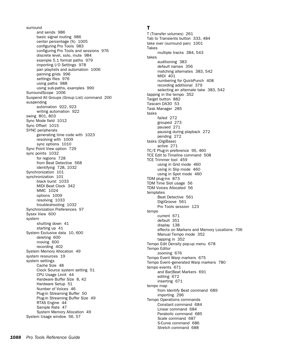 M-AUDIO Pro Tools Recording Studio User Manual | Page 1106 / 1112