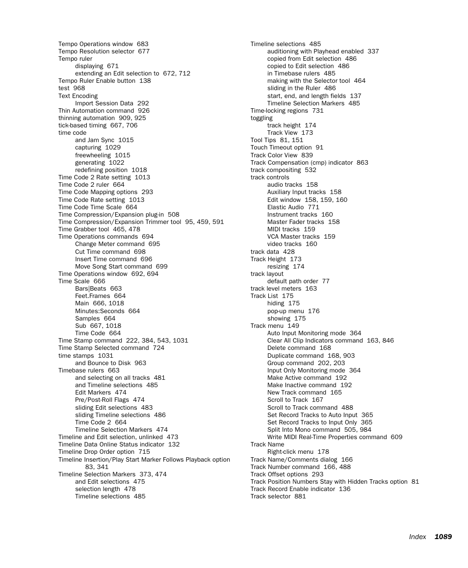 M-AUDIO Pro Tools Recording Studio User Manual | Page 1107 / 1112