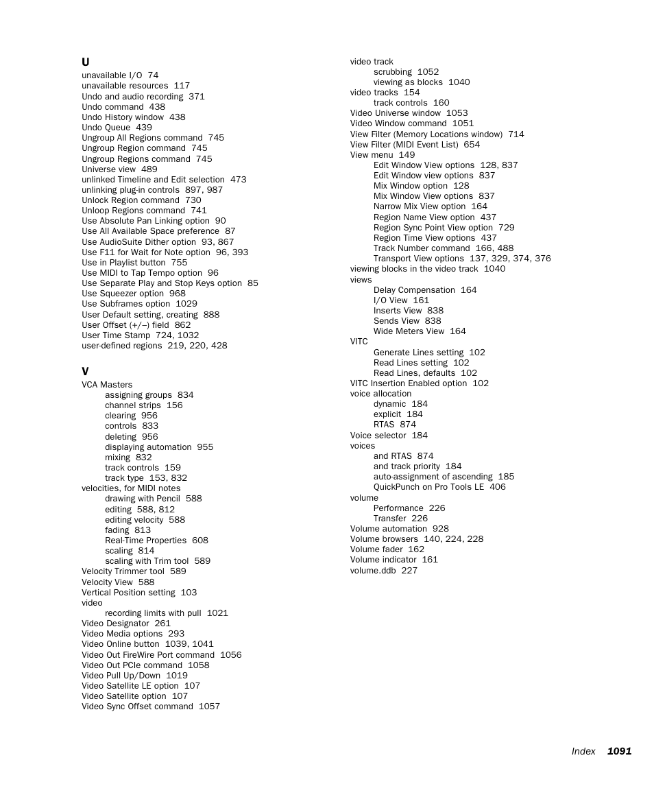 M-AUDIO Pro Tools Recording Studio User Manual | Page 1109 / 1112