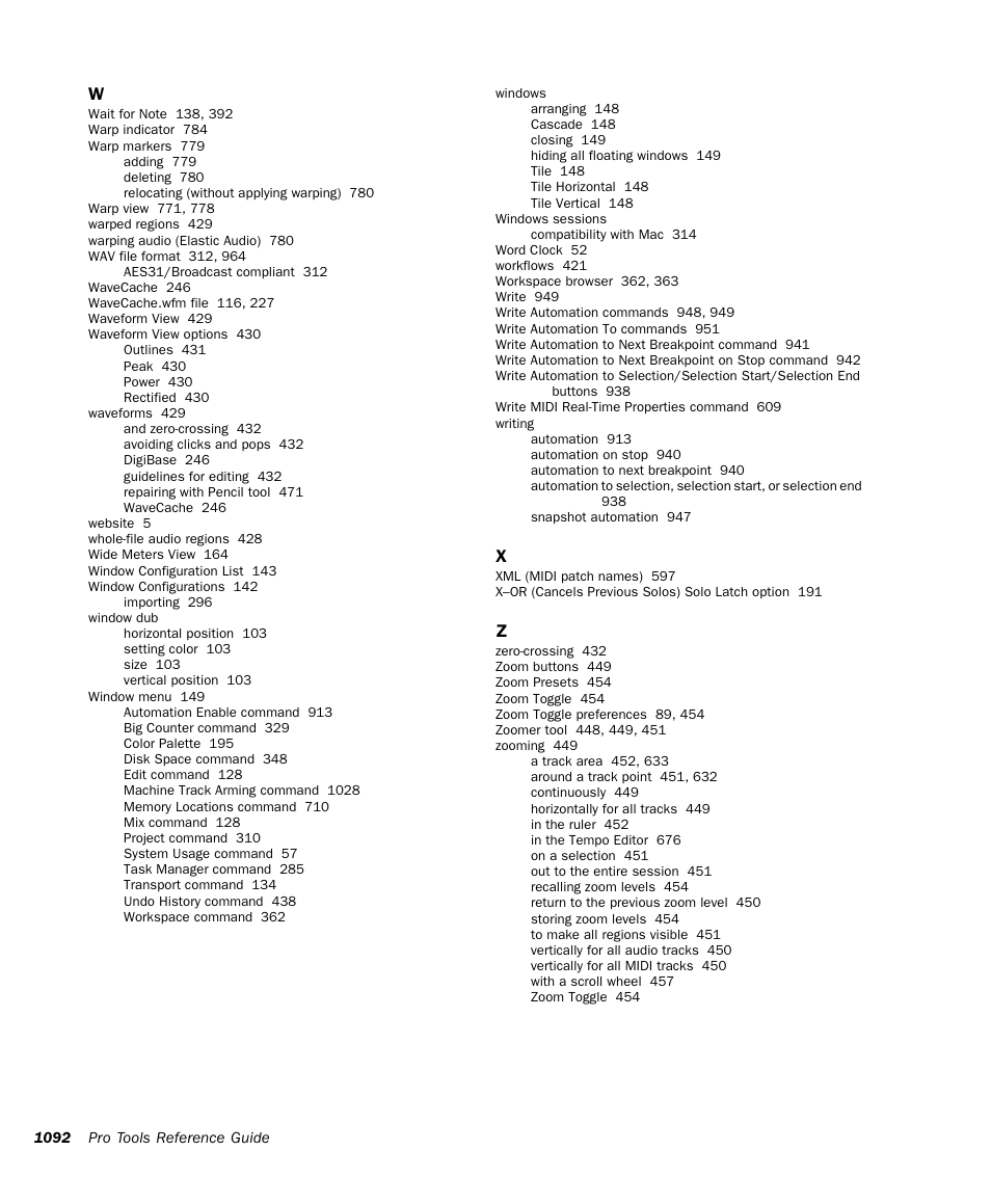 M-AUDIO Pro Tools Recording Studio User Manual | Page 1110 / 1112