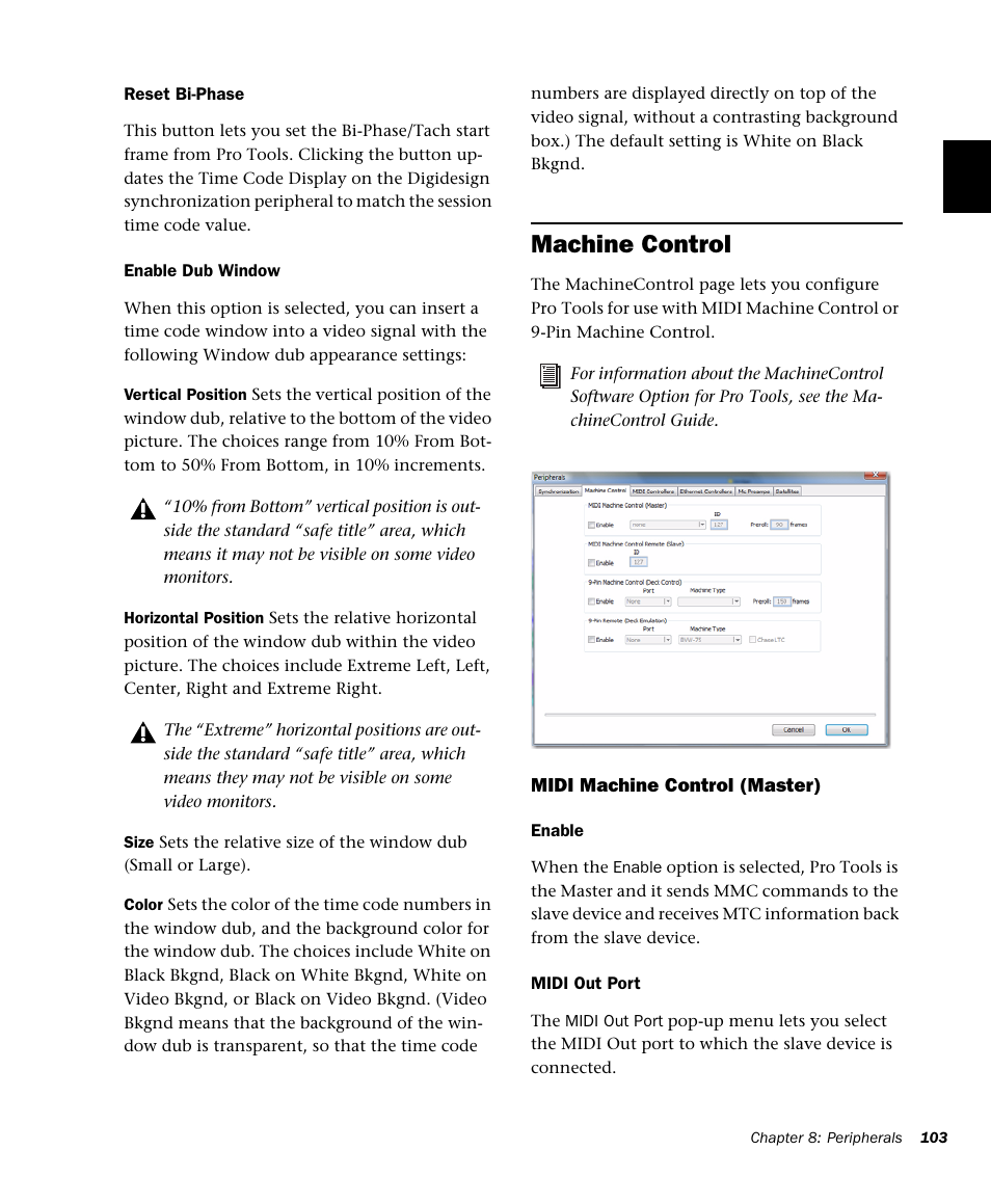 Machine control | M-AUDIO Pro Tools Recording Studio User Manual | Page 121 / 1112