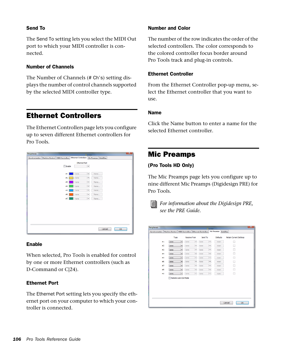 Ethernet controllers, Mic preamps | M-AUDIO Pro Tools Recording Studio User Manual | Page 124 / 1112