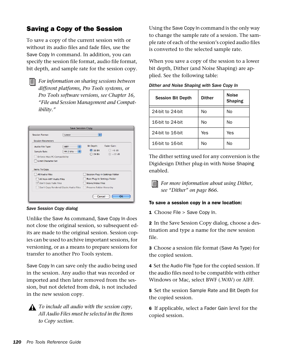 Saving a copy of the session | M-AUDIO Pro Tools Recording Studio User Manual | Page 138 / 1112