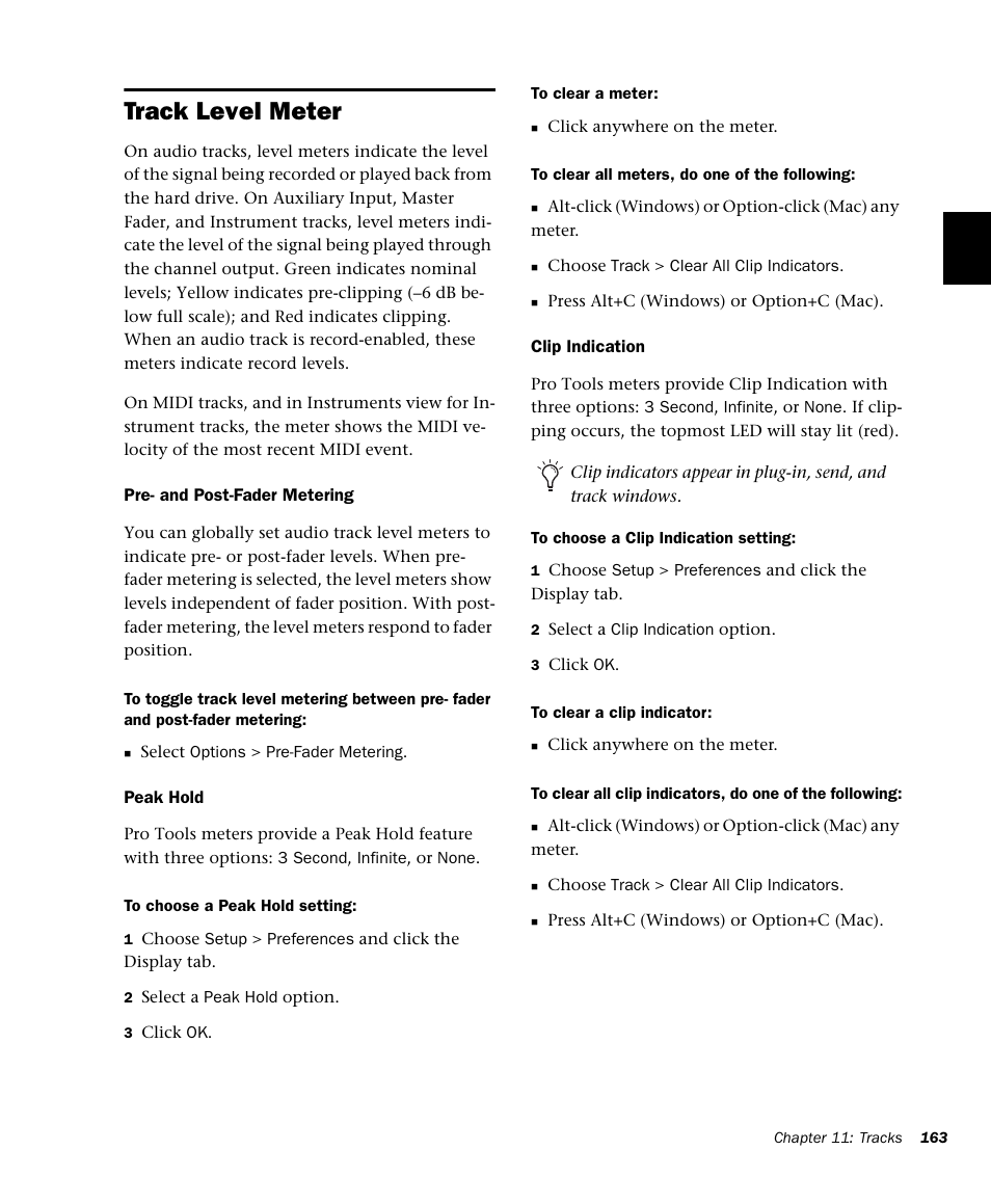 Track level meter | M-AUDIO Pro Tools Recording Studio User Manual | Page 181 / 1112