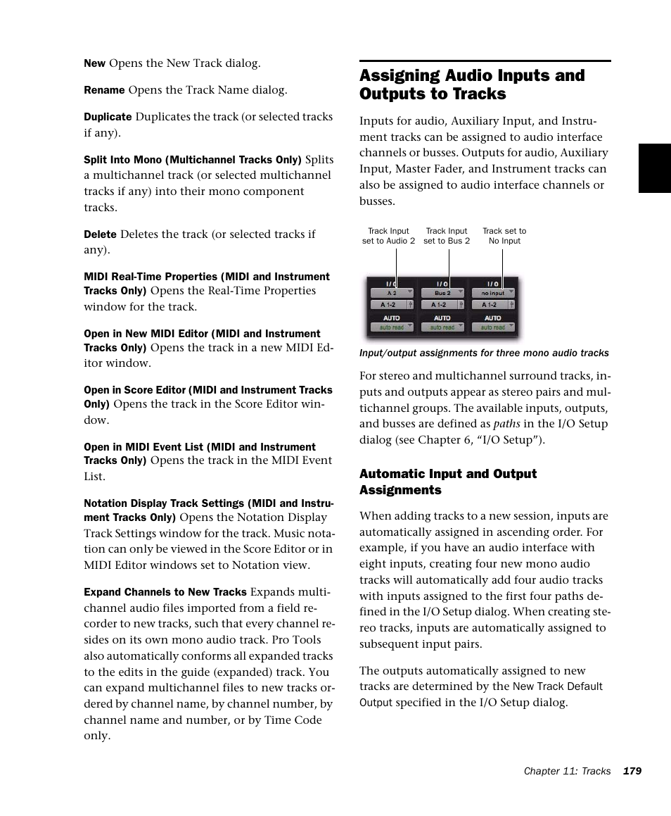 Assigning audio inputs and outputs to tracks | M-AUDIO Pro Tools Recording Studio User Manual | Page 197 / 1112