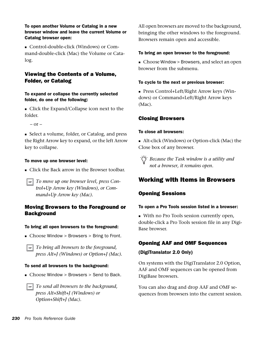 Working with items in browsers | M-AUDIO Pro Tools Recording Studio User Manual | Page 248 / 1112