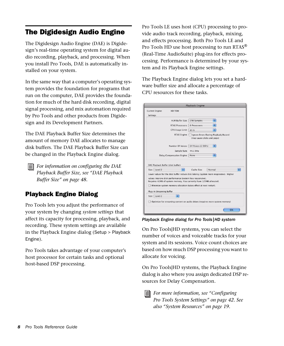 The digidesign audio engine, Playback engine dialog | M-AUDIO Pro Tools Recording Studio User Manual | Page 26 / 1112