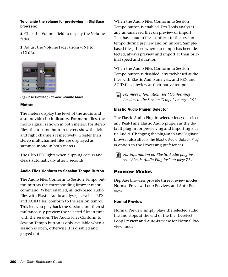 Preview modes | M-AUDIO Pro Tools Recording Studio User Manual | Page 268 / 1112