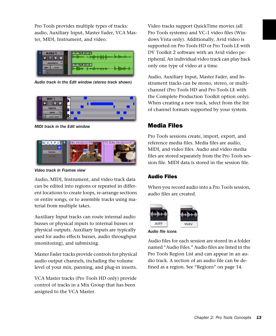 Media files | M-AUDIO Pro Tools Recording Studio User Manual | Page 31 / 1112