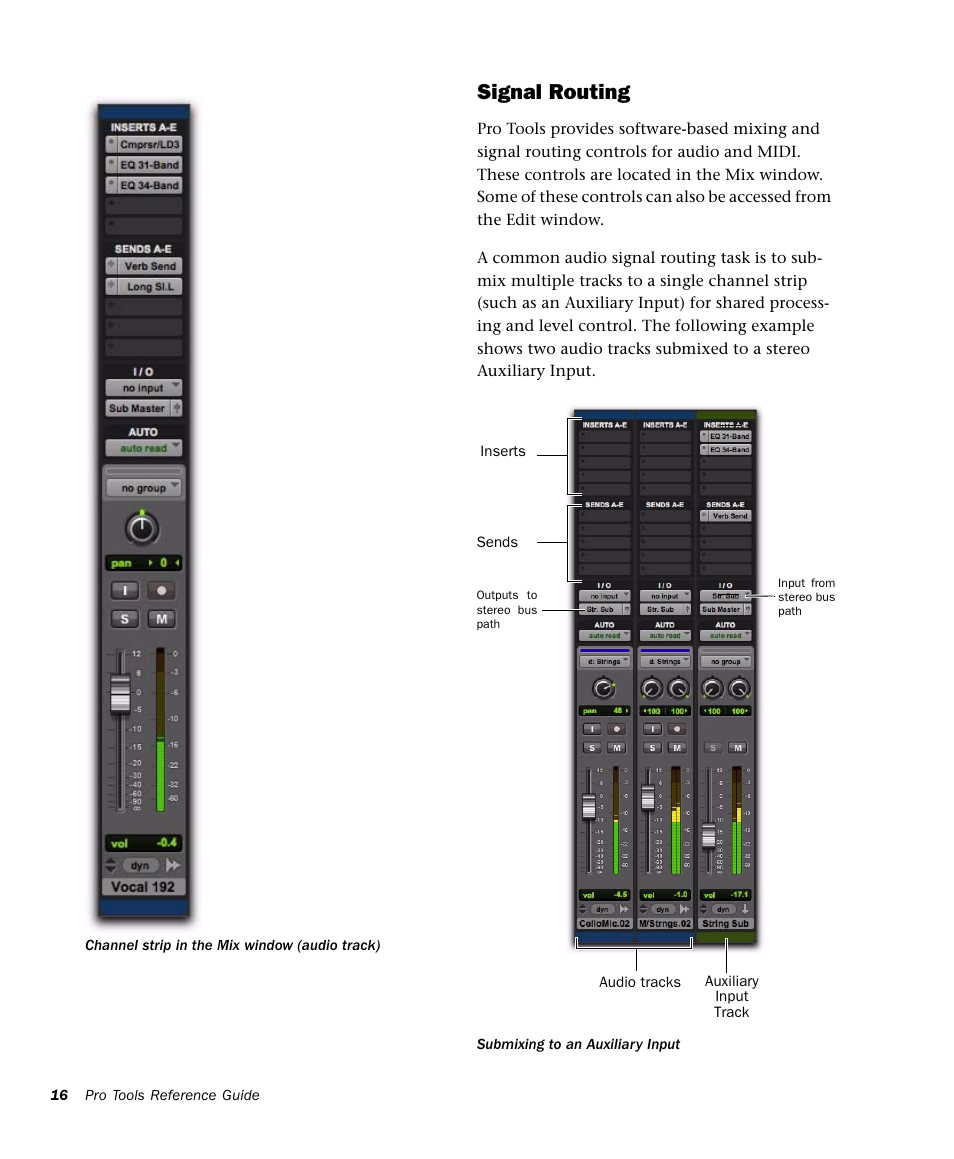 Signal routing | M-AUDIO Pro Tools Recording Studio User Manual | Page 34 / 1112