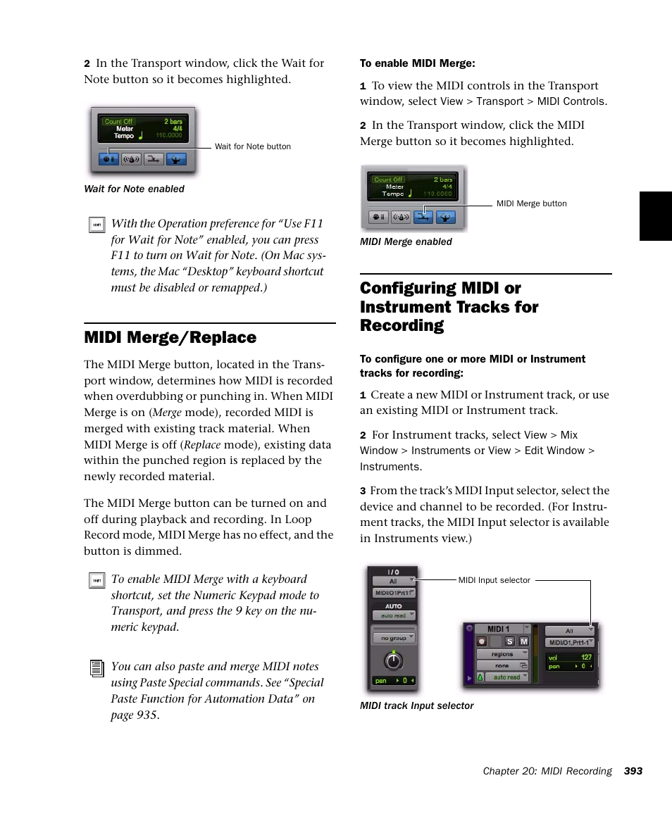 Midi merge/replace | M-AUDIO Pro Tools Recording Studio User Manual | Page 411 / 1112