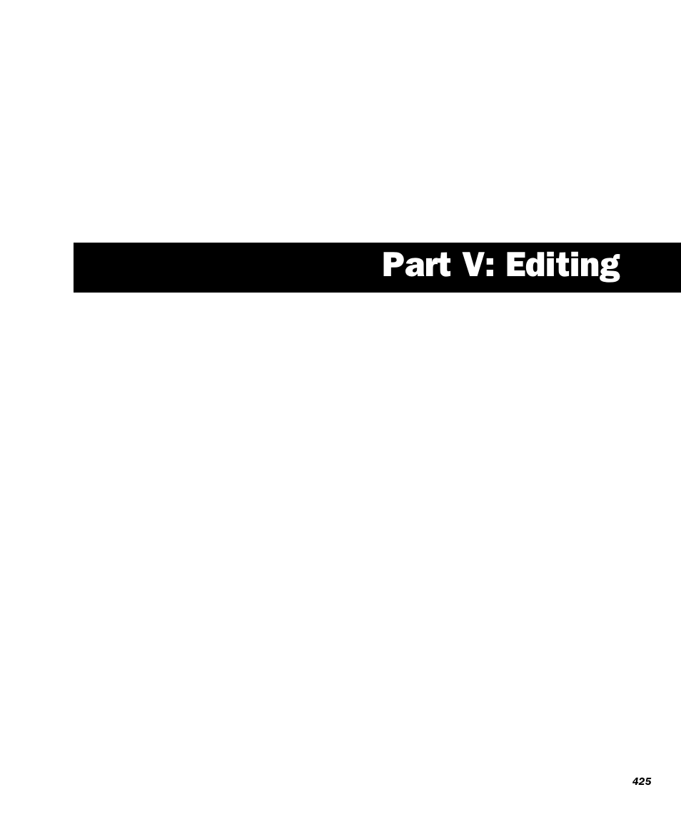 Editing, Part v editing, Part v: editing | M-AUDIO Pro Tools Recording Studio User Manual | Page 443 / 1112