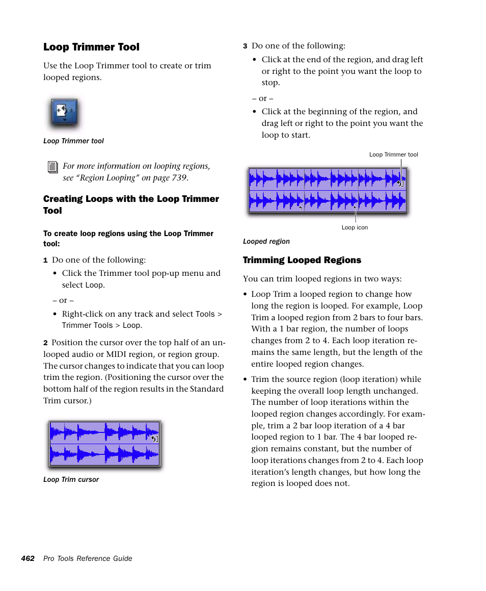 Loop trimmer tool | M-AUDIO Pro Tools Recording Studio User Manual | Page 480 / 1112