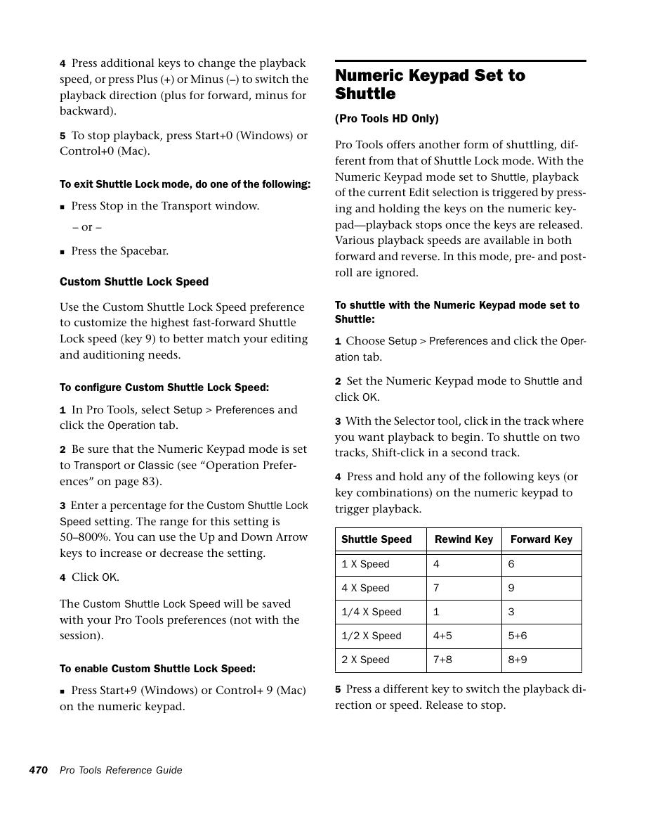 Numeric keypad set to shuttle | M-AUDIO Pro Tools Recording Studio User Manual | Page 488 / 1112