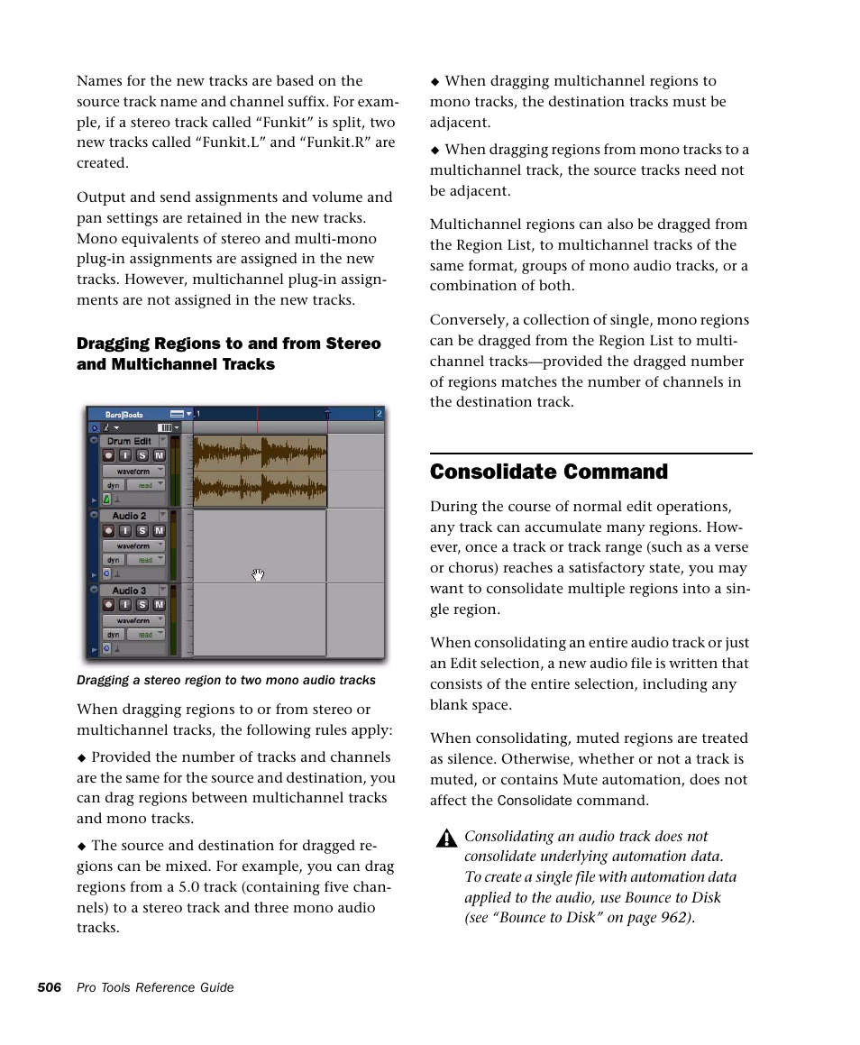 Consolidate command | M-AUDIO Pro Tools Recording Studio User Manual | Page 524 / 1112