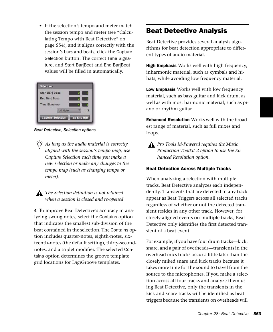 Beat detective analysis | M-AUDIO Pro Tools Recording Studio User Manual | Page 571 / 1112