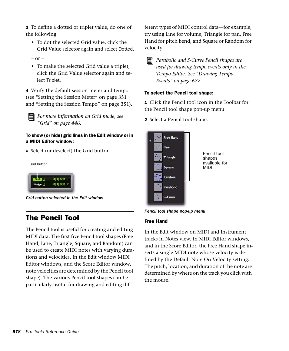 The pencil tool | M-AUDIO Pro Tools Recording Studio User Manual | Page 596 / 1112