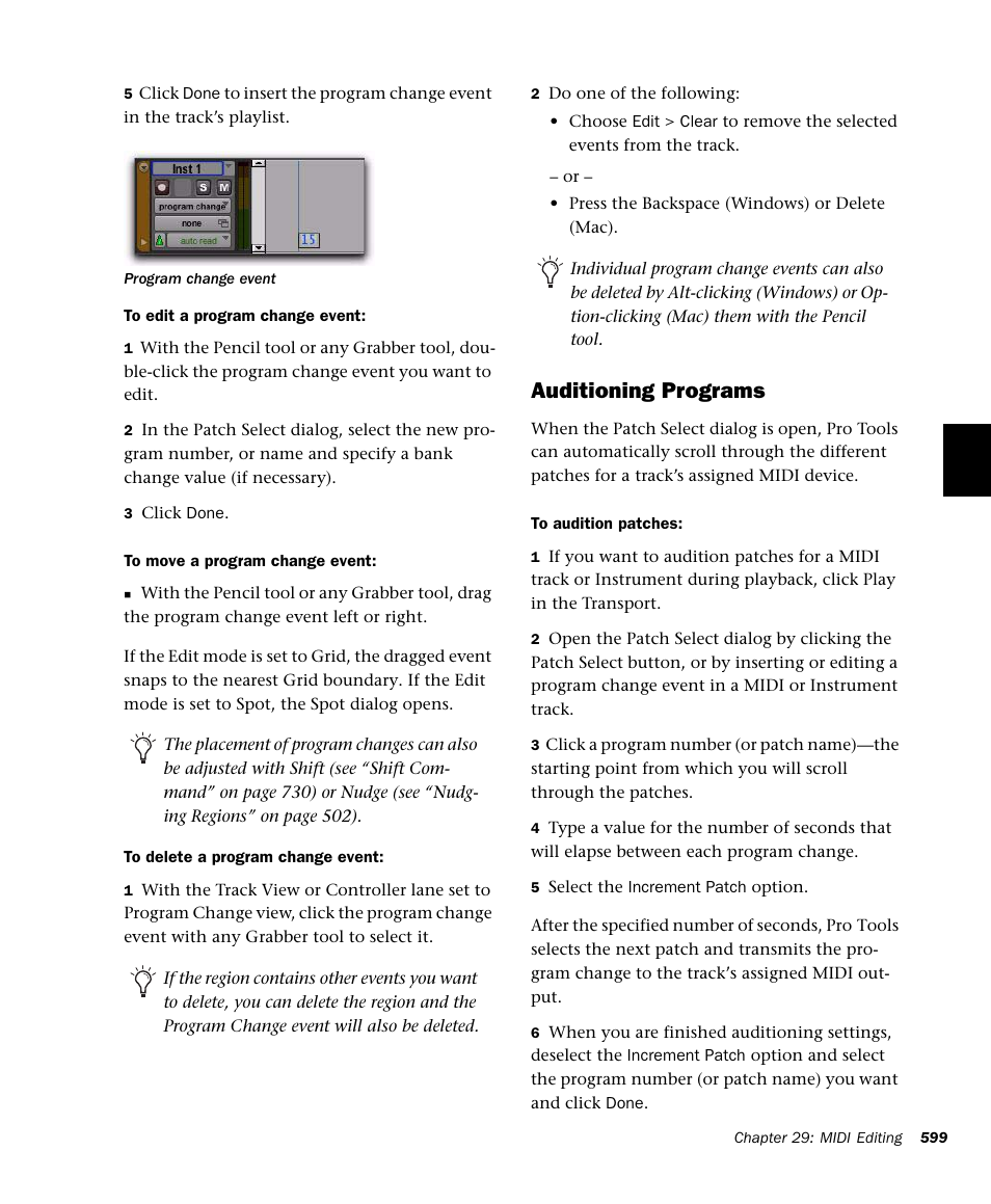 Auditioning programs | M-AUDIO Pro Tools Recording Studio User Manual | Page 617 / 1112