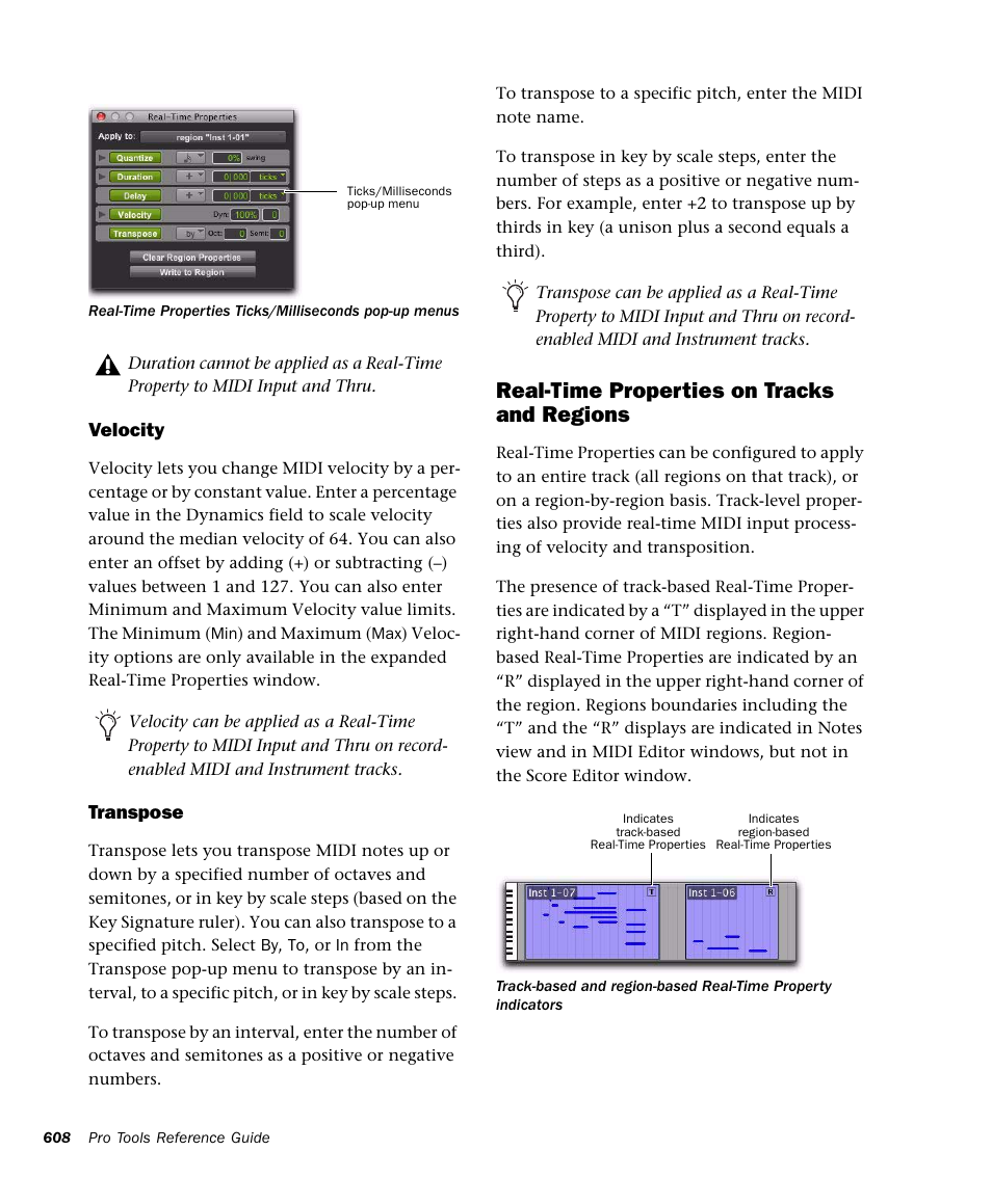 Real-time properties on tracks and regions | M-AUDIO Pro Tools Recording Studio User Manual | Page 626 / 1112