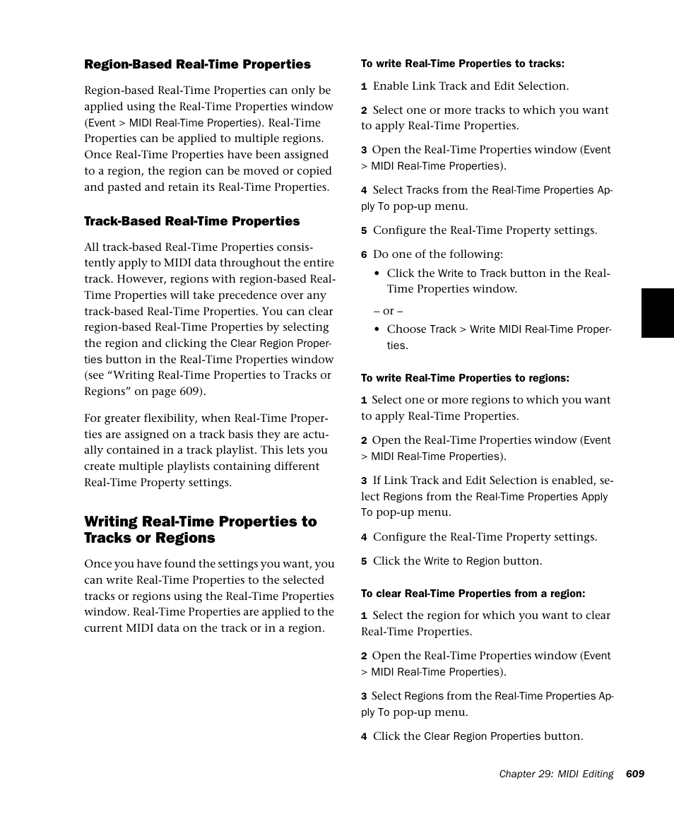 Writing real-time properties to tracks or regions | M-AUDIO Pro Tools Recording Studio User Manual | Page 627 / 1112