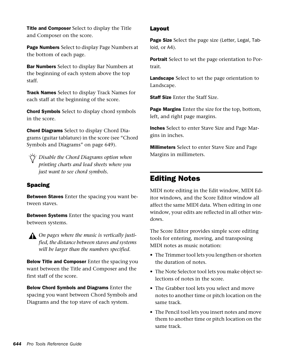 Editing notes | M-AUDIO Pro Tools Recording Studio User Manual | Page 662 / 1112