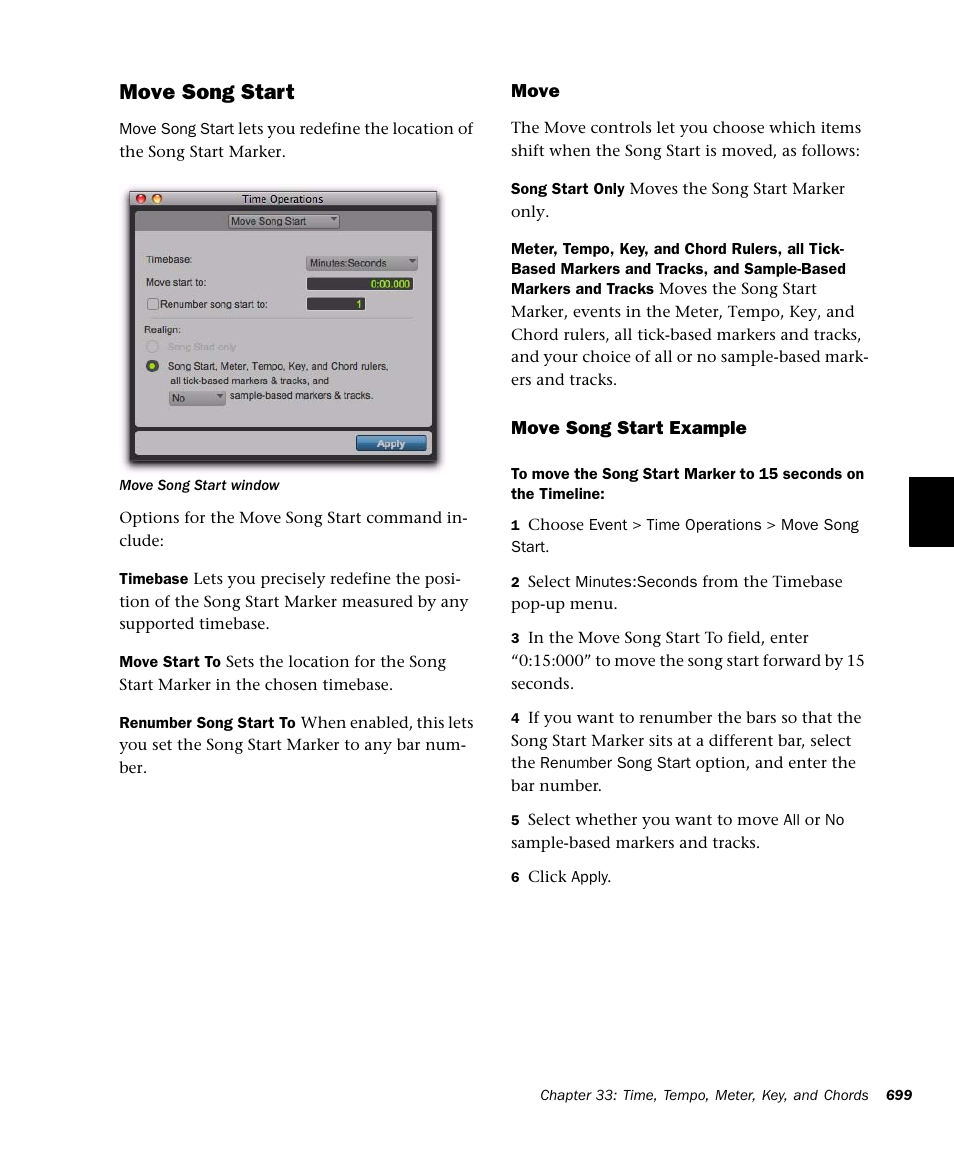Move song start | M-AUDIO Pro Tools Recording Studio User Manual | Page 717 / 1112