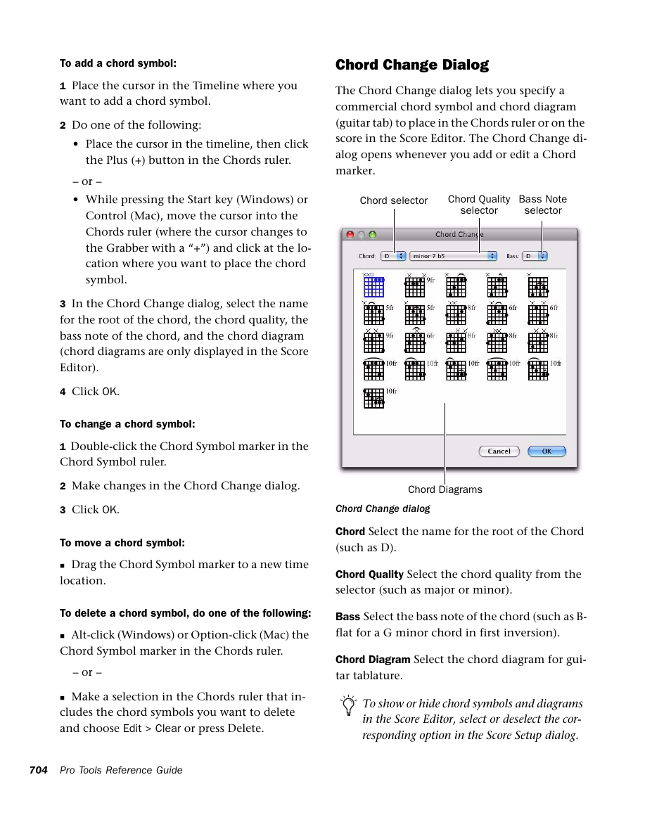 Chord change dialog | M-AUDIO Pro Tools Recording Studio User Manual | Page 722 / 1112