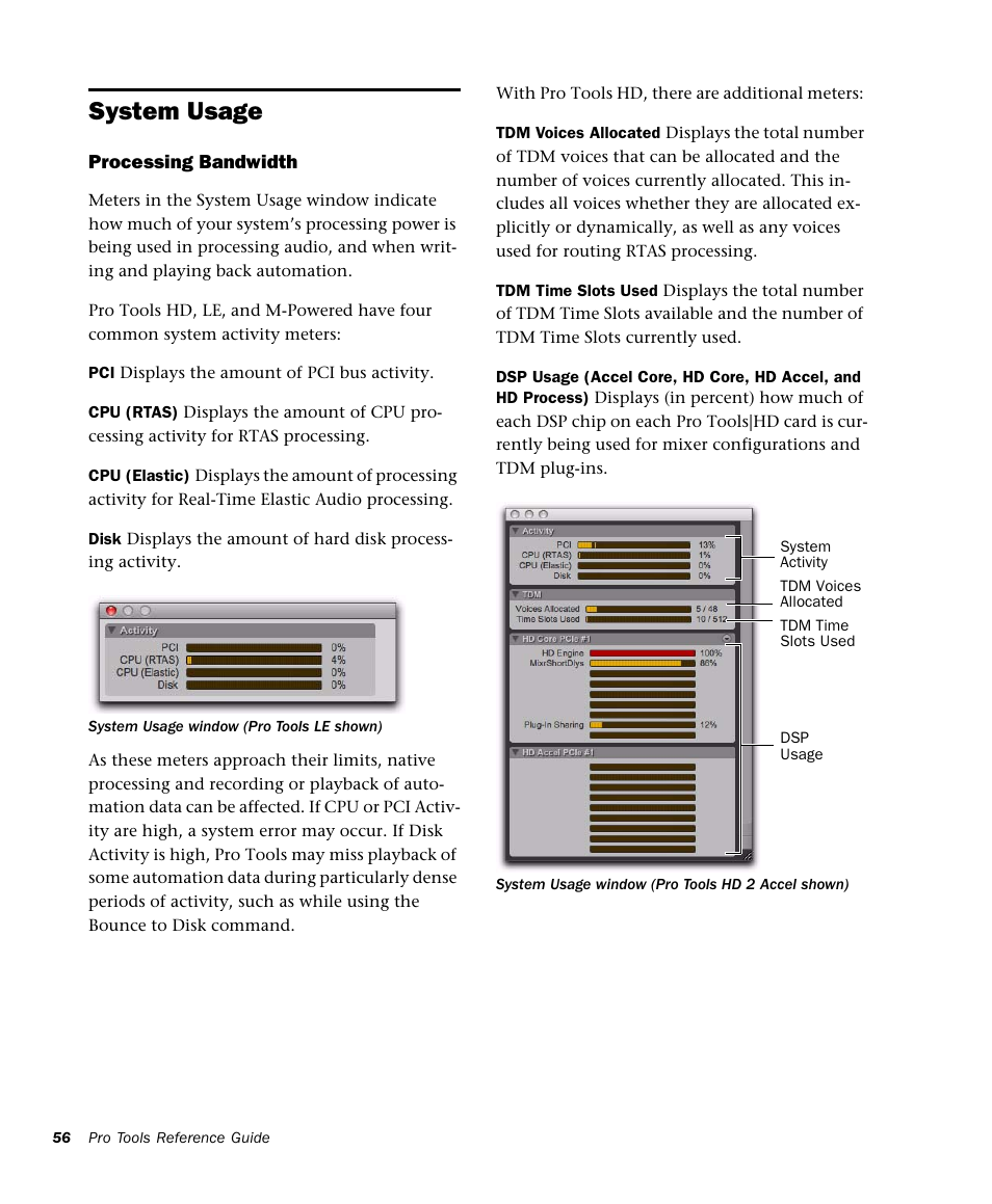 System usage | M-AUDIO Pro Tools Recording Studio User Manual | Page 74 / 1112