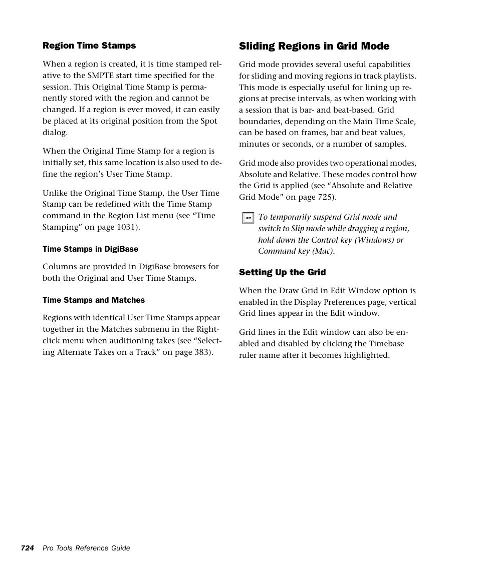 Sliding regions in grid mode | M-AUDIO Pro Tools Recording Studio User Manual | Page 742 / 1112