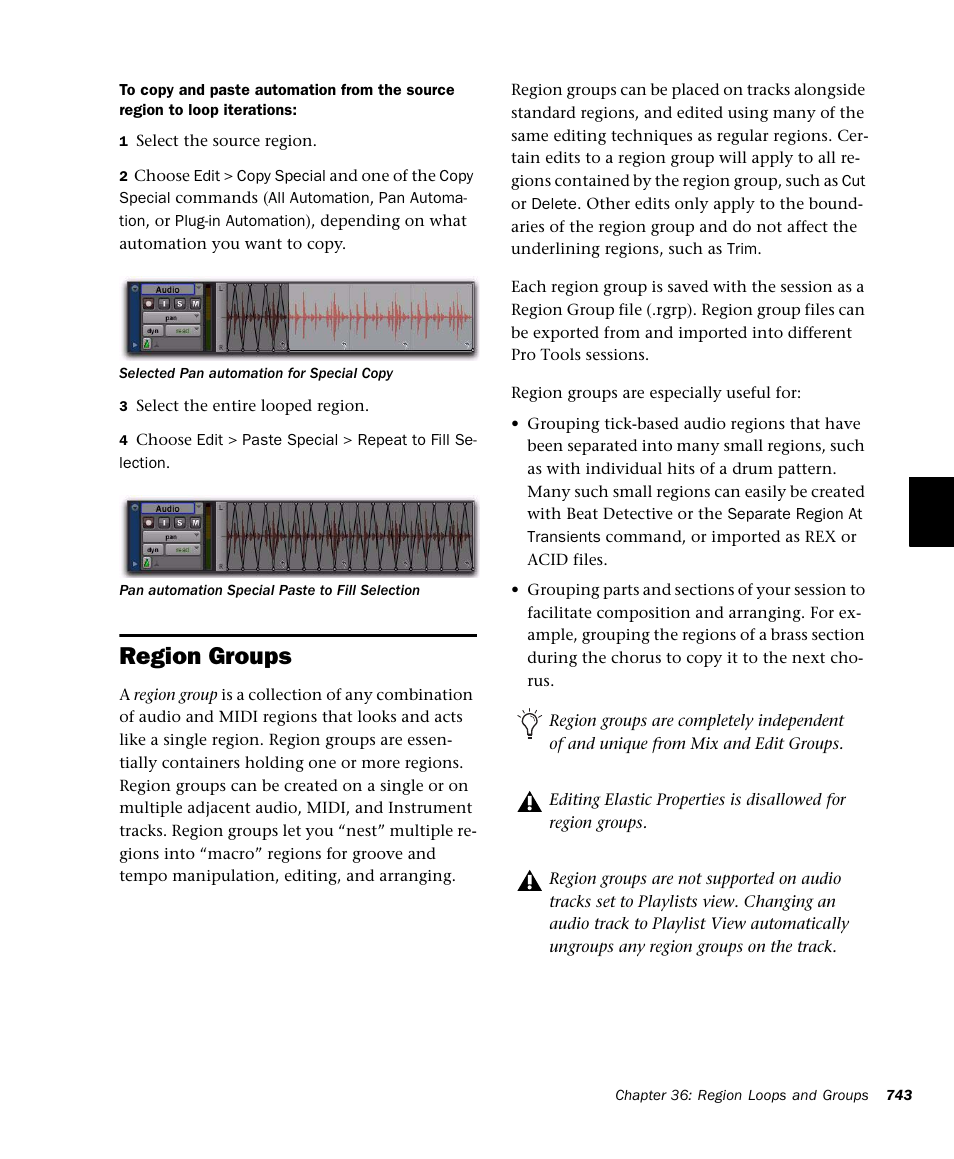 Region groups | M-AUDIO Pro Tools Recording Studio User Manual | Page 761 / 1112