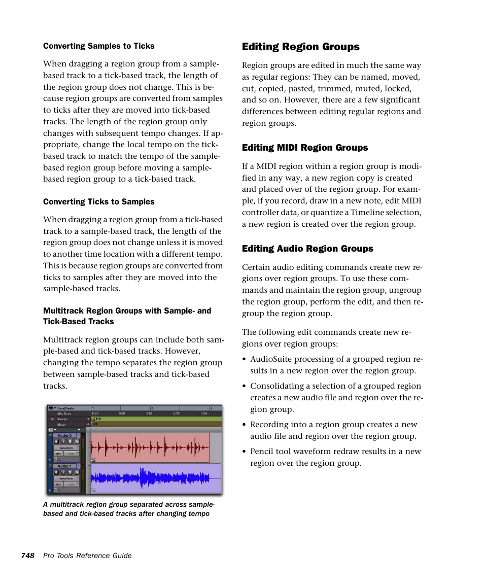 Editing region groups | M-AUDIO Pro Tools Recording Studio User Manual | Page 766 / 1112