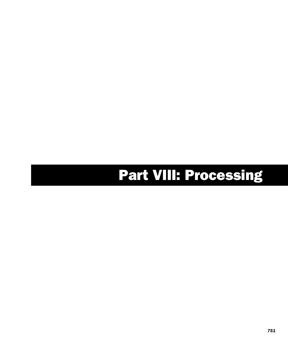 Processing, Part viii processing, Part viii: processing | M-AUDIO Pro Tools Recording Studio User Manual | Page 769 / 1112
