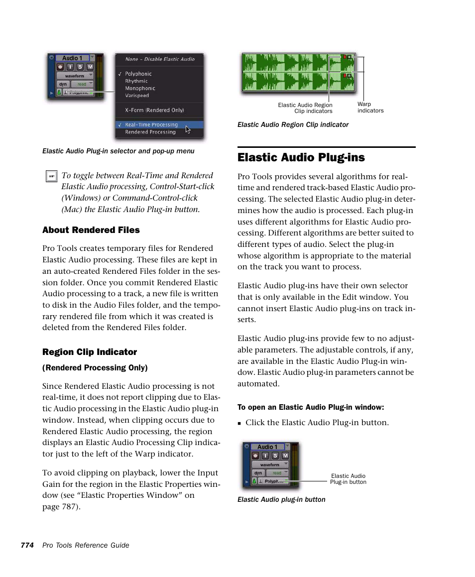 Elastic audio plug-ins | M-AUDIO Pro Tools Recording Studio User Manual | Page 792 / 1112