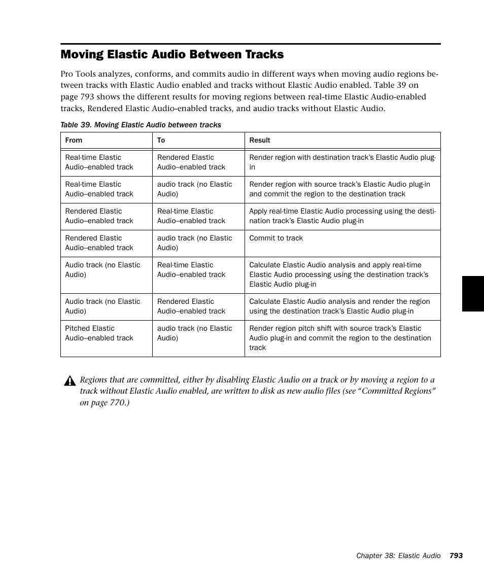 Moving elastic audio between tracks | M-AUDIO Pro Tools Recording Studio User Manual | Page 811 / 1112