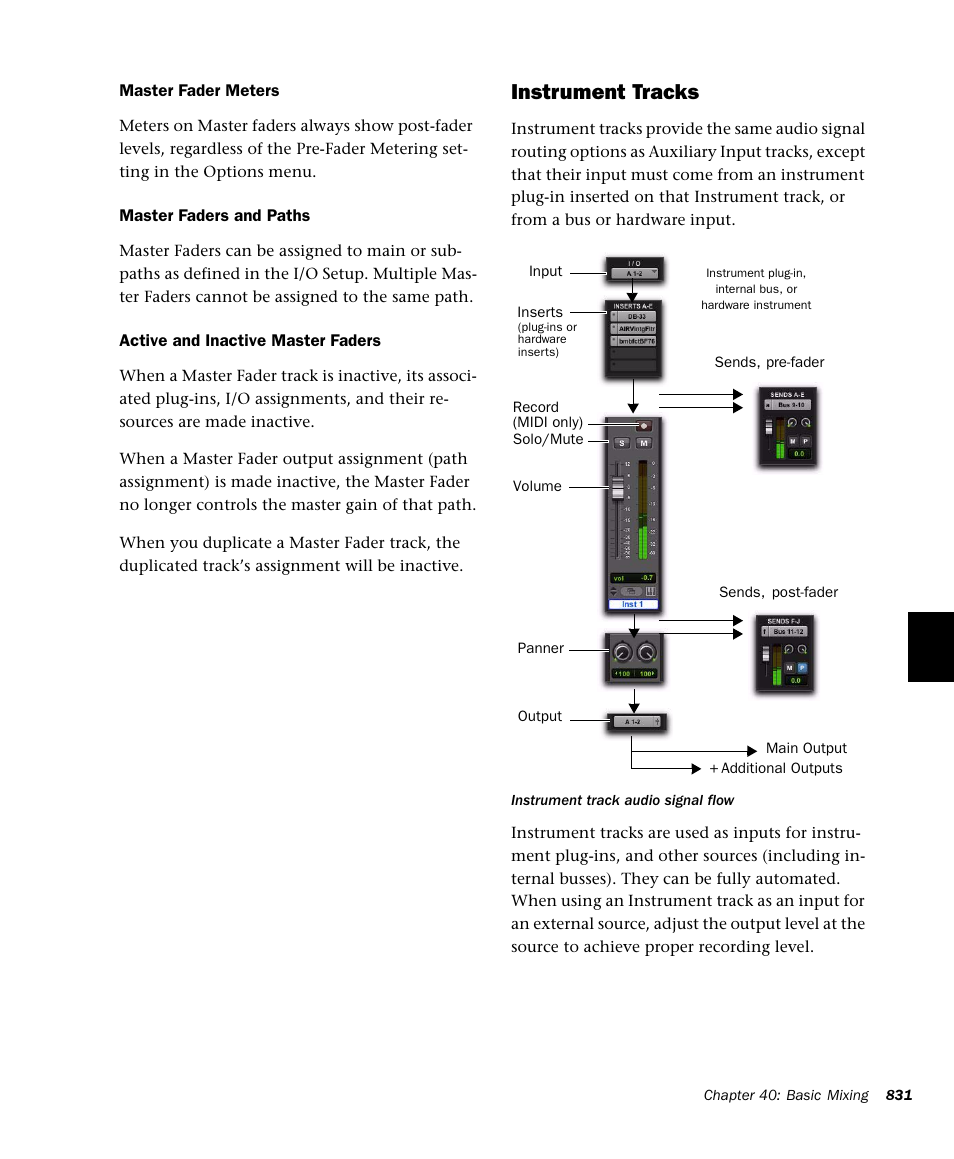 Instrument tracks | M-AUDIO Pro Tools Recording Studio User Manual | Page 849 / 1112