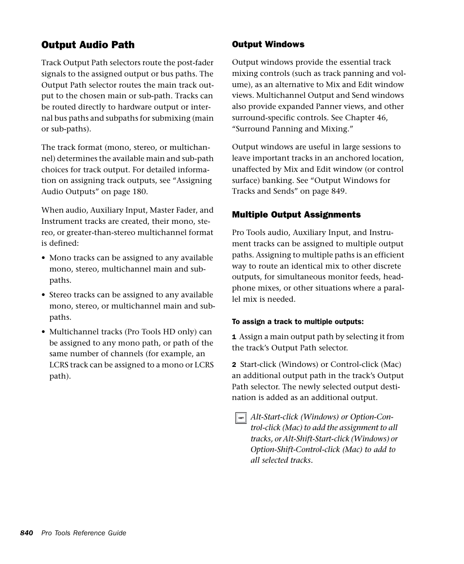 Output audio path | M-AUDIO Pro Tools Recording Studio User Manual | Page 858 / 1112