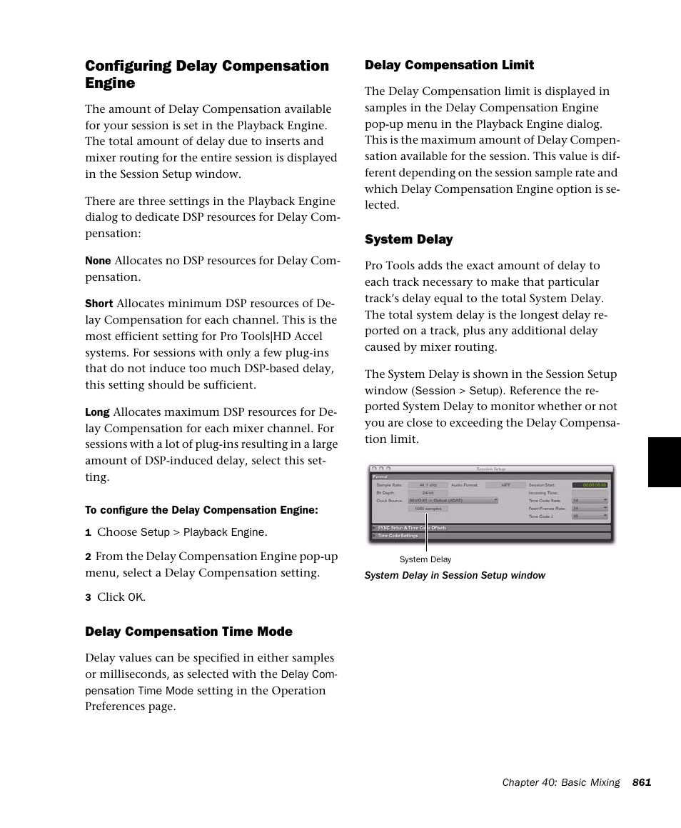 Configuring delay compensation engine | M-AUDIO Pro Tools Recording Studio User Manual | Page 879 / 1112