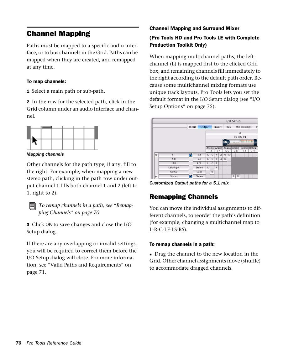 Channel mapping, Remapping channels | M-AUDIO Pro Tools Recording Studio User Manual | Page 88 / 1112