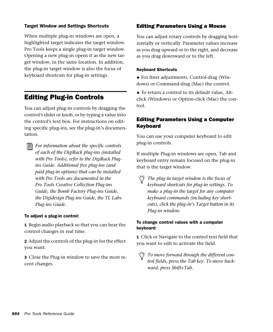 Editing plug-in controls | M-AUDIO Pro Tools Recording Studio User Manual | Page 902 / 1112