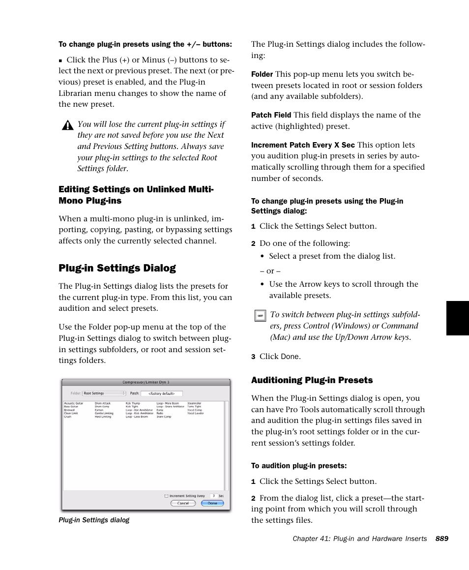 Plug-in settings dialog | M-AUDIO Pro Tools Recording Studio User Manual | Page 907 / 1112