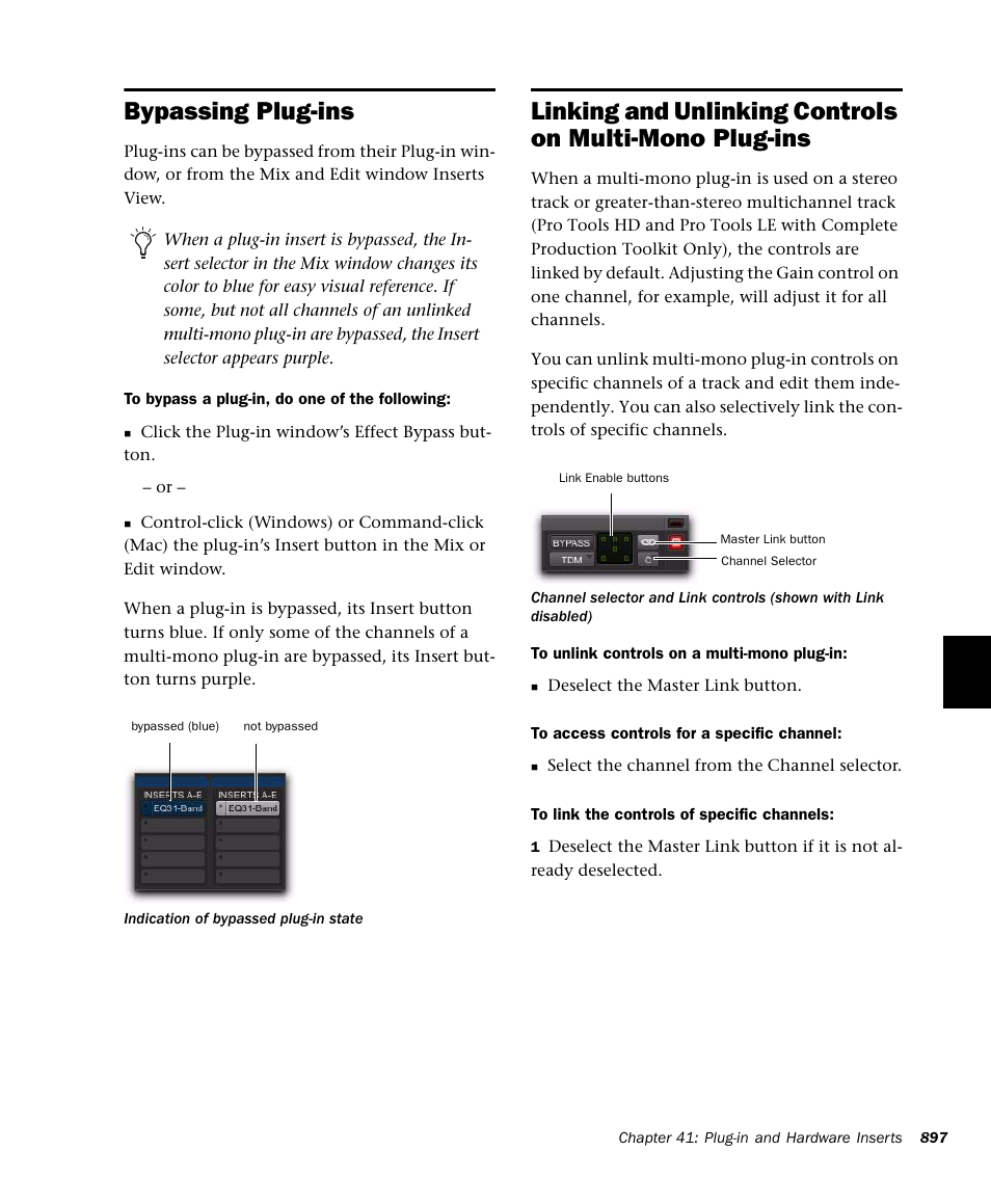 Bypassing plug-ins | M-AUDIO Pro Tools Recording Studio User Manual | Page 915 / 1112