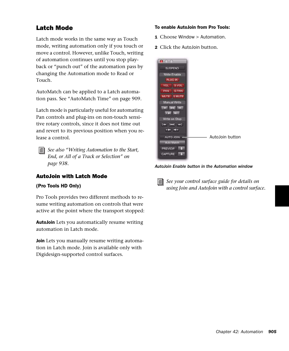 Latch mode | M-AUDIO Pro Tools Recording Studio User Manual | Page 923 / 1112