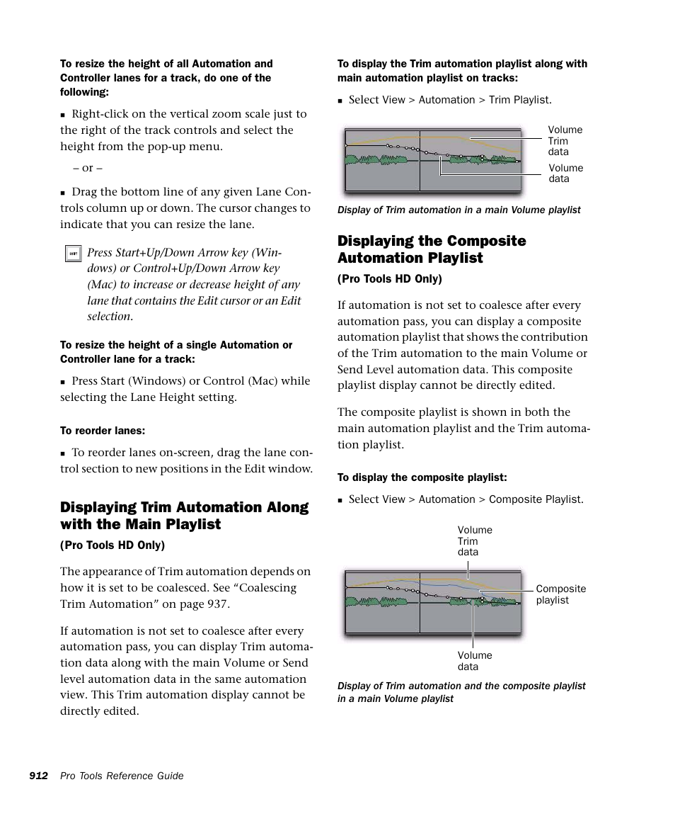 Displaying the composite automation playlist | M-AUDIO Pro Tools Recording Studio User Manual | Page 930 / 1112